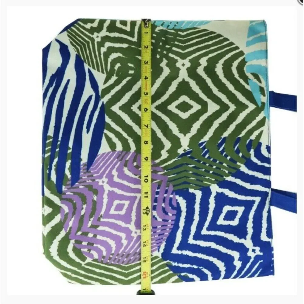 New Estee Lauder Geometric Print,Lined White Off, Blue, Purple,Green Tote Bag